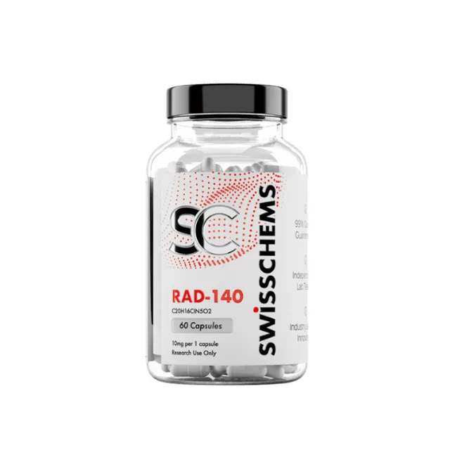 Swiss Chems RAD-140 (Testolone) 10 mg capsules, 60-count bottle