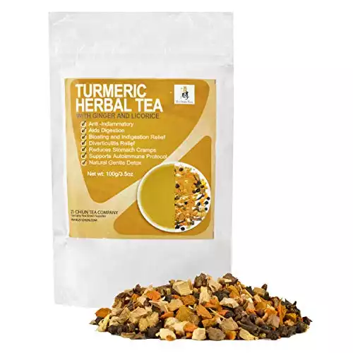 Turmeric Tea with Ginger and Licorice Root | Diverticulitis Tea