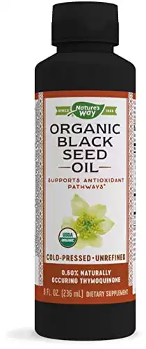 Nature's Way Nature's Way Organic Black Seed Oil - 100% Cold-Pressed, 0.60% Thymoquinone, Vegan, Gluten-Free- 8oz , 7.98 Fl Oz