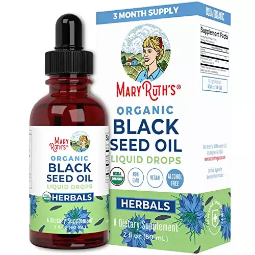 Black Seed Oil Liquid Drops Cold Pressed | 3 Month Supply | USDA Organic Black Cumin Seed Oil for Immune Support, Heart Health, Hair, and Skin | Sugar Free | Vegan | Non-GMO | Gluten Free | 2 Fl Oz